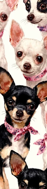 Free dog bookmarks featuring a chihuhua bookmark on white